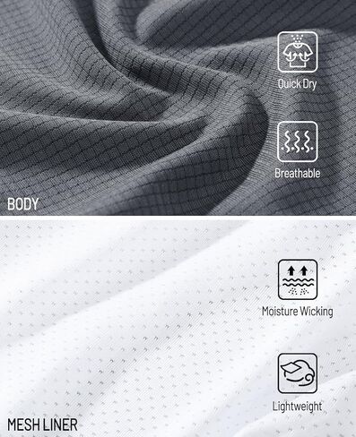 شورت الجري MIER للرجال مقاس 3 بوصات مع بطانة موجزة، شورت رياضي خفيف الوزن وجاف مناسب للتمارين الرياضية للرجال، جيب بسحاب in Kuwait