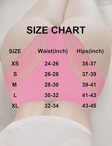MEIYATING Women Sexy Bikini Lace Underwear No Show V-Waist Panties for Women Stretch Seamless Cheeky Panties 4 Packs in Saudi Arabia