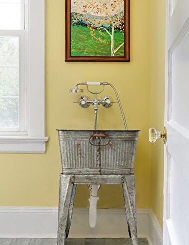 حوض بنجارا متعدد الوظائف من المعدن المجلفن على حامل، رمادي in Kuwait