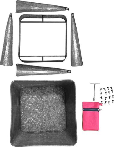 حوض بنجارا متعدد الوظائف من المعدن المجلفن على حامل، رمادي in Kuwait