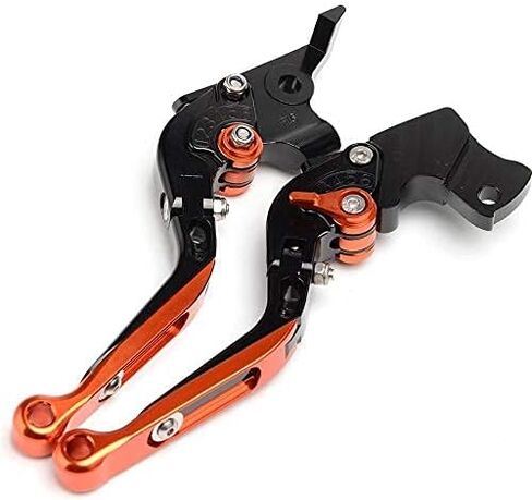 البرتقال دراجة نارية CNC Aliminum قابل للتعديل للطي قابلة للتمديد دواسة فرامل العتلات صالح ل 125 200 390 in Kuwait