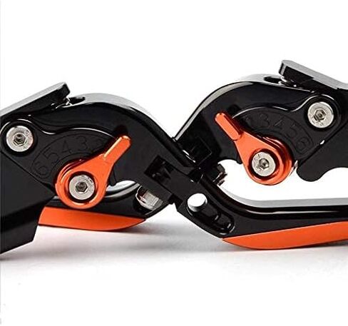 البرتقال دراجة نارية CNC Aliminum قابل للتعديل للطي قابلة للتمديد دواسة فرامل العتلات صالح ل 125 200 390 in Kuwait