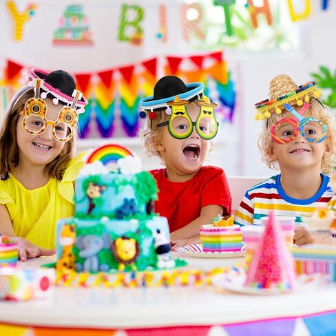 18 قطعة قبعات حفلات العيد والنظارات لوازم صغيرة سمبريرو قبعة Headbands سينكو دي مايو المكسيكي موضوع الزينة in Kuwait