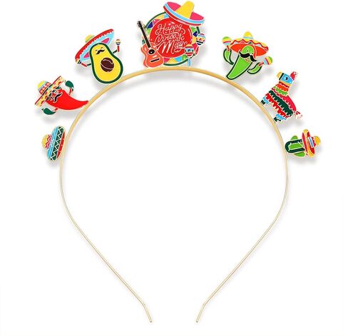 Cinco De Mayo Headband Funny Fiesta Hairband Mexico Charms Bopper Headbands for Mexican Fashion Hair Accessories in Saudi Arabia