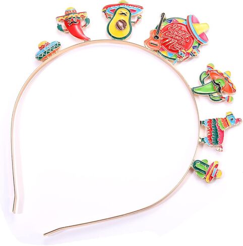 Cinco De Mayo Headband Funny Fiesta Hairband Mexico Charms Bopper Headbands for Mexican Fashion Hair Accessories in Saudi Arabia