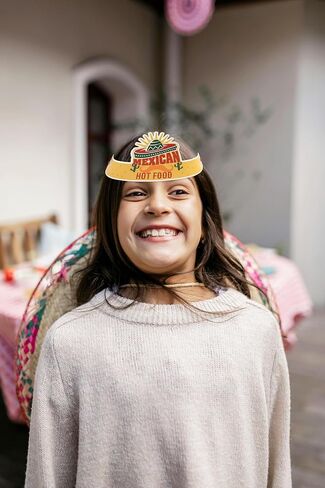 8 Pcs Cinco de Mayo Headbands Mexican Fiesta Headwear Chili Cactus Guitar Photo Props Sombrero Headband Hats Fiesta Paper Hairpieces for Fiesta Party Favors Carnival Hair Accessories in Saudi Arabia