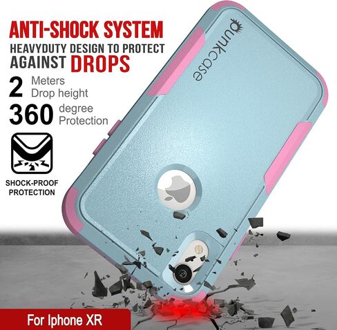 Punkcase for iPhone XR Belt Clip Holster Case [Patron Series] 4-1 Rugged & Protective Multilayer Phone Cover W/Integrated Kickstand for iPhone XR (6.1") (2018) [Black] in Saudi Arabia