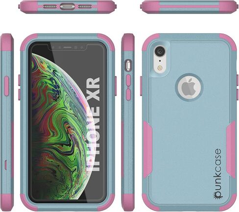 Punkcase for iPhone XR Belt Clip Holster Case [Patron Series] 4-1 Rugged & Protective Multilayer Phone Cover W/Integrated Kickstand for iPhone XR (6.1") (2018) [Black] in Saudi Arabia