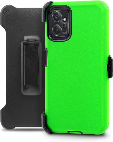 Compatible with Motorola Moto G Power 5G (2024) Case, Durable Military-Grade Belt Clip Holster with Buil in Screen Protection, Shockproof Design and Built-in Kickstand (Green) in Kuwait