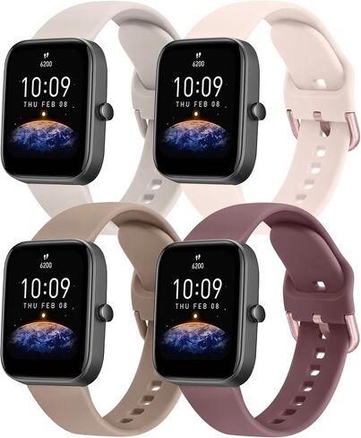 Meliya Bands Compatible with Amazfit GTS/GTS 2/GTS 3/GTS 2e/GTS 2 mini/GTS 4 mini/GTS 4/GTR mini, 20mm Silicone Watch Band Replacement Straps for Amazfit Bip U Pro/Bip/Bip Lite/Bip S/Bip S lite/Bip U/Bip 3/Bip 3 Pro in Saudi Arabia