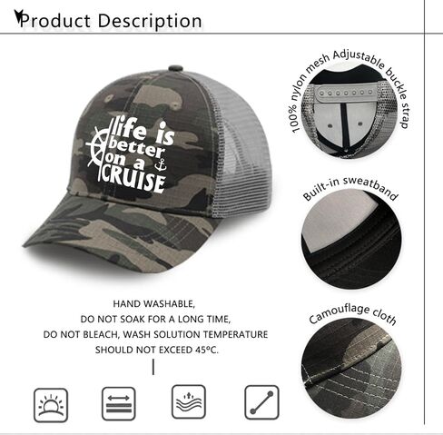 Life is Better On A Cruise Hat Men Hat AllBlack Womens Baseball Hat Gifts for Son Running Hats in Saudi Arabia