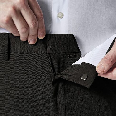 Kenneth Cole Reaction Men's Slim Fit Solid Performance Dress Pant, Black, 36W x 30L in Saudi Arabia