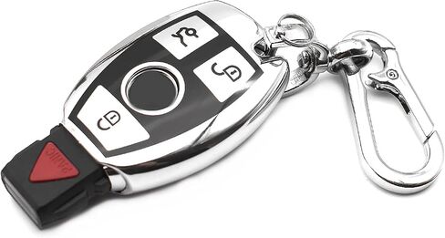 Fit for Mercedes Benz C E S G M CLS CLK G R Class Sprinter 300 Series Smart TPU Key Fob Remote Cover Case Shell Glove Pouch Holder Protector Keyless Entry Sleeve Accessory, w/ Key Chain, Blue in Saudi Arabia