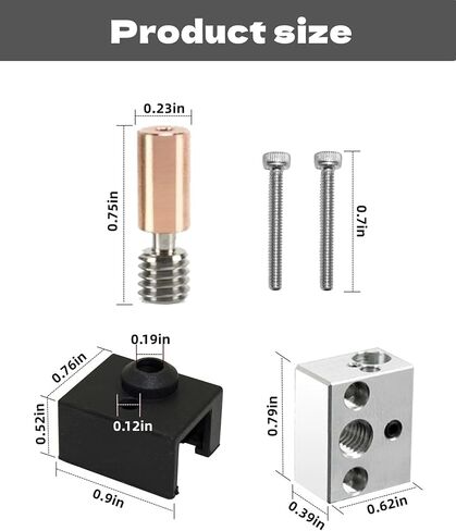Sprite Extruder Upgrade Heater Block Kit，High Temperature Pro 300℃ Bimetal Heatbreak Plated Copper Nozzle Compatible with Creality Ender 3 S1,Ender3 S1 Pro,CR10 Smart Pro,Sermoon V1,Sermoon V1 Pro. in Saudi Arabia