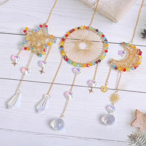sun catcher, Hand-crafted metal rainbow maker for windows, the sun, moon and stars light catchers for windows. in Saudi Arabia