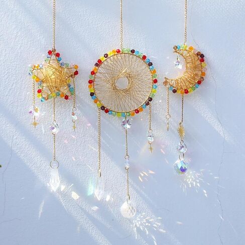 sun catcher, Hand-crafted metal rainbow maker for windows, the sun, moon and stars light catchers for windows. in Saudi Arabia