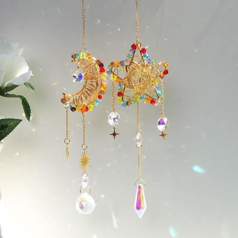 sun catcher, Hand-crafted metal rainbow maker for windows, the sun, moon and stars light catchers for windows. in Saudi Arabia