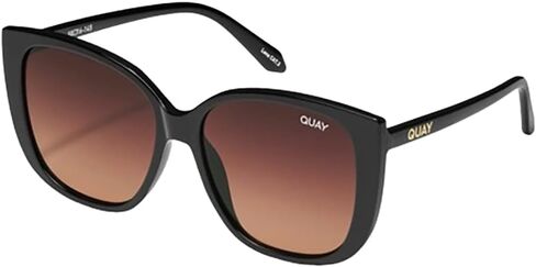 Quay Australia Ever After 54mm نظارة شمسية مربعة سوداء/شوكولاتة بابريكا كات آي مربعة كبيرة الحجم in Kuwait