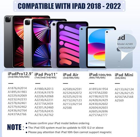 Stylus Pen for iPad with Storage Box, Palm Rejection, Tilt Sensitivity, 13 mins Fast Charge Apple iPad Pencil,Work for 2018-2023 Apple iPad Pro 11/12.9 inch,iPad 6-10, iPad Air 3/4/5, iPad Mini 5/6 in Kuwait