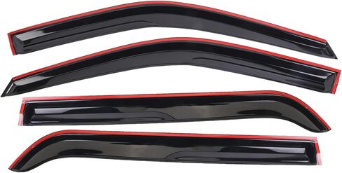 FEIDKS Tape-on Side Window Visors Deflector Rain Guard, 4pcs Set for 2004-2008 Ford F-150 Crew Cab, 2006-2008 Lincoln Mark LT in Saudi Arabia