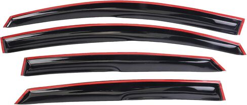 FEIDKS Tape-on Side Window Visors Deflector Rain Guard, 4pcs Set for 2004-2008 Ford F-150 Crew Cab, 2006-2008 Lincoln Mark LT in Saudi Arabia