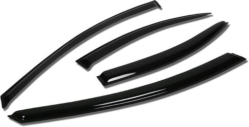 DNA MOTORING WVS-T2-0089 Vent Window Visor Deflector Rain/Sun Guard (4pcs, Dark Smoke), 1 Pack in Saudi Arabia