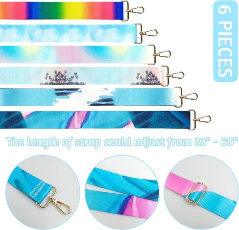 6 Pieces Purse Straps Replacement Crossbody Straps for Purses Guitar Strap Purse Replacement Straps for Handbags in Kuwait