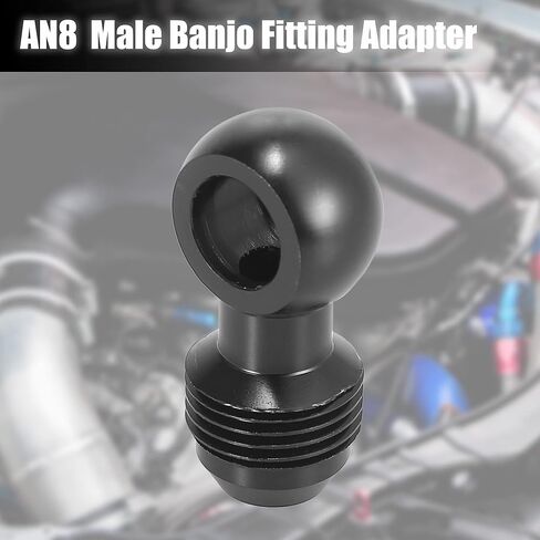 X AUTOHAUX 2pcs Dia.12mm Fuel Banjo Fittings to 8AN Male Flare Adapter Fuel Line Adapter Connector for Car Black 3/4-16 Thread in Saudi Arabia