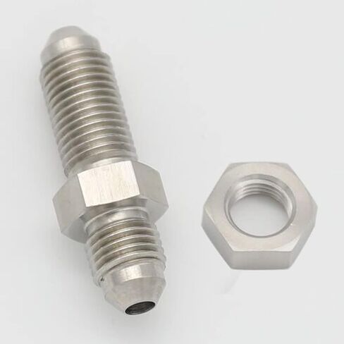Stainless Steel -3 AN Male Flare Bulkhead Union Brake Hose Fitting with AN3 Bulkhead Lock Nut, 90 Degree in Saudi Arabia