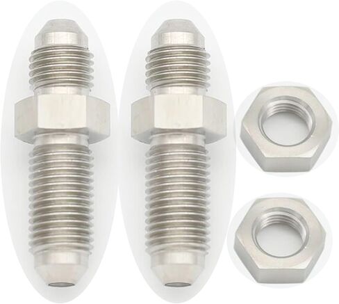 Stainless Steel -3 AN Male Flare Bulkhead Union Brake Hose Fitting with AN3 Bulkhead Lock Nut, 90 Degree in Saudi Arabia
