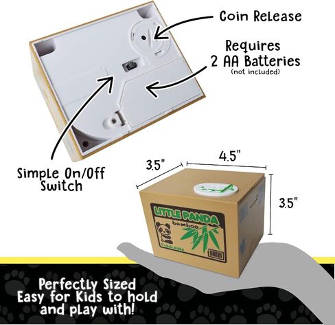 Coin Stealing Panda Piggy Bank - The Little Panda Bamboo Bank is a Fun Money Bank for Kids - Gift Idea for Japanese Toys, Panda Gifts & Novelty Gifts in Saudi Arabia