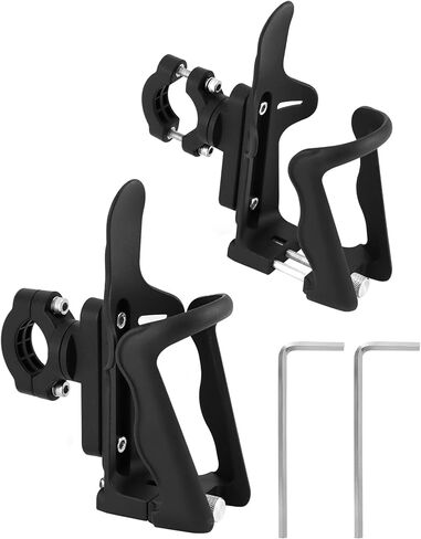 حامل أكواب الدراجة النارية من QWORK، 2 حامل مشروبات ATV، قفص زجاجة الدراجة ذو الحجم العالمي، حامل أكواب الدراجة الترابية in Kuwait