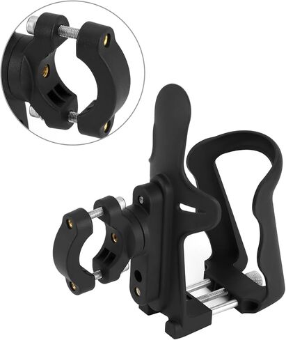 حامل أكواب الدراجة النارية من QWORK، 2 حامل مشروبات ATV، قفص زجاجة الدراجة ذو الحجم العالمي، حامل أكواب الدراجة الترابية in Kuwait