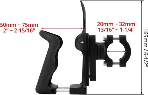 حامل أكواب الدراجة النارية من QWORK، 2 حامل مشروبات ATV، قفص زجاجة الدراجة ذو الحجم العالمي، حامل أكواب الدراجة الترابية in Kuwait