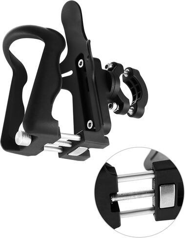 حامل أكواب الدراجة النارية من QWORK، 2 حامل مشروبات ATV، قفص زجاجة الدراجة ذو الحجم العالمي، حامل أكواب الدراجة الترابية in Kuwait