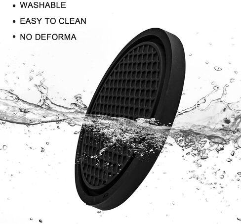 4Pcs Bling Car Cup Coaster, Non-Slip Silicone Cup Holder Insert Crystal Rhinestone Embedded in Ornaments Coaster, Universal Car Interior Accessories - 2.77 Inch in Saudi Arabia