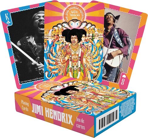 AQUARIUS Jimi Hendrix Playing Cards - Jimi Hendrix Themed Deck of Cards for Your Favorite Card Games - Officially Licensed Jimi Hendrix Merchandise & Collectibles - Poker Size in Saudi Arabia