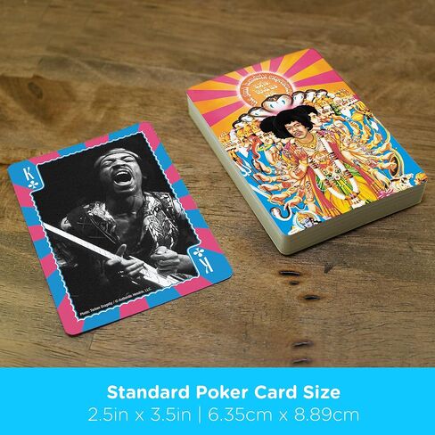 AQUARIUS Jimi Hendrix Playing Cards - Jimi Hendrix Themed Deck of Cards for Your Favorite Card Games - Officially Licensed Jimi Hendrix Merchandise & Collectibles - Poker Size in Saudi Arabia