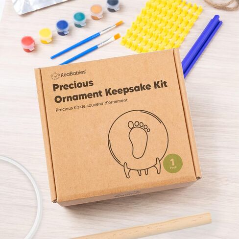 Organic Burp Cloths for Baby Boys and Girls And Baby Hand and Footprint Ornament Kit Bundle - Burpy Cloth Bib for Unisex- Burp Cloth (Constellation) - Newborn Baby Keepsake Kit (Multi-Colored) in Saudi Arabia