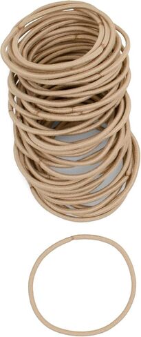 Heliums Thin Hair Elastics - Ash Blonde - 2mm Hair Ties for Thin Hair, 1.75 Inch, Medium Hold No Damage Ponytail Holders - 40 Count in Saudi Arabia