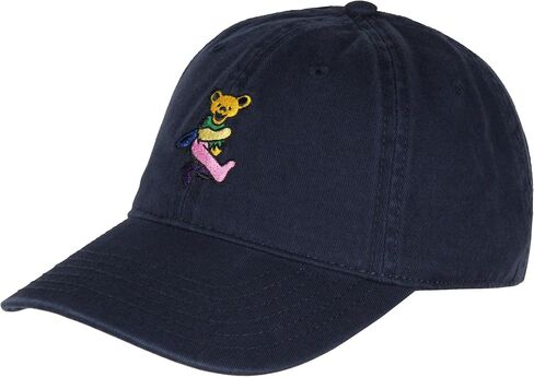 Seven Times Six Grateful Dead Dancing Bear Embroidered Adjustable Hat for Men OSFM Navy Blue in Saudi Arabia