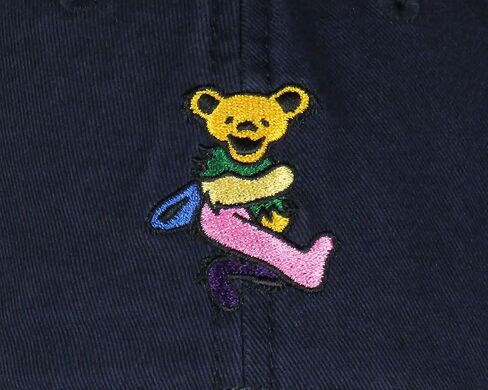 Seven Times Six Grateful Dead Dancing Bear Embroidered Adjustable Hat for Men OSFM Navy Blue in Saudi Arabia