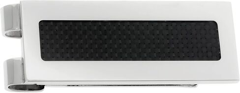 مشبك نقود من ألياف الكربون للرجال من ميترو جوليري مصنوع من الفولاذ المقاوم للصدأ مع طلاء أيوني أسود - 20 ملم in Kuwait