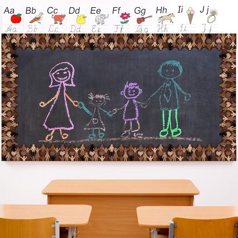 Jetec 8 Rolls 131 ft Diversity Bulletin Board Borders for Classroom Decor Equality Growth Mindset Bulletin Trim Sticker Bulletin Board Border Trim for Preschool School Chalkboard (Diversity Equality) in Saudi Arabia