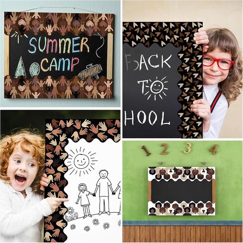 Jetec 8 Rolls 131 ft Diversity Bulletin Board Borders for Classroom Decor Equality Growth Mindset Bulletin Trim Sticker Bulletin Board Border Trim for Preschool School Chalkboard (Diversity Equality) in Saudi Arabia