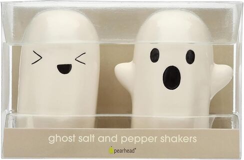 Pearhead Set Novelty Home Decorations, Set of 2, Ghost Salt & Pepper Shakers in Saudi Arabia