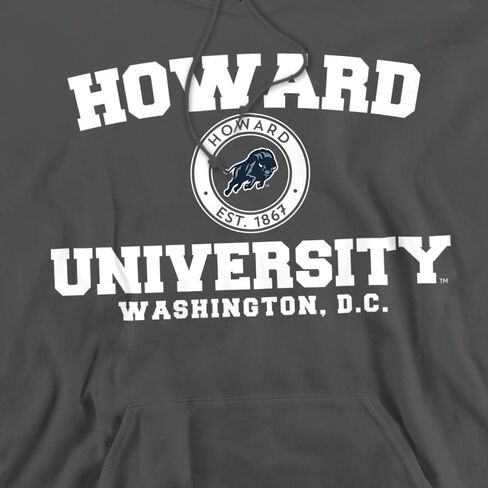 Howard University Official Circle Logo Unisex Adult Pull-Over Hoodie in Saudi Arabia