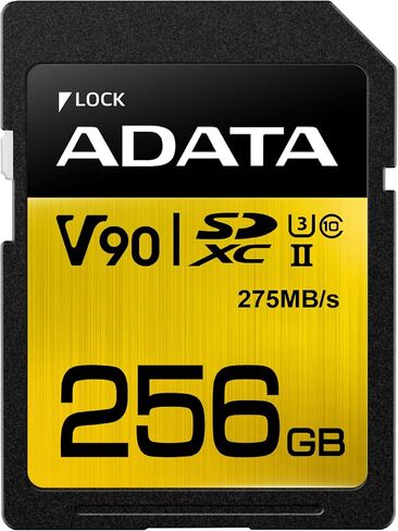 بطاقة SD من ADATA Premier ONE بسعة 128 جيجابايت SDXC UHS-II U3 ​​Class10 V90 3D NAND 4K 8K Ultra HD بسرعة 290 ميجابايت/ثانية (ASDX128GUII3CL10-C) in Kuwait