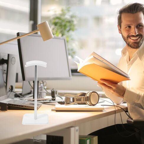 حامل سماعة الرأس SOLUSTRE من الألومنيوم للألعاب وحامل سماعة الأذن وحامل سماعة الرأس للمكتب وعرض المنزل والمكتب باللون الأبيض in Saudi Arabia