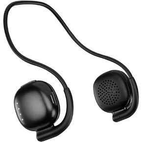 سماعات رأس بلوتوث لاسلكية فوق الأذن خلف الرأس، سماعة رأس ستيريو لاسلكية قابلة للطي حول الرأس سماعات أذن للتمرين والمكتب والمشي ووقت الموسيقى لمدة 23 ساعة (أسود) in Kuwait